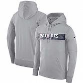 Men's New England Patriots Nike Sideline Team Performance Pullover Hoodie Gray,baseball caps,new era cap wholesale,wholesale hats